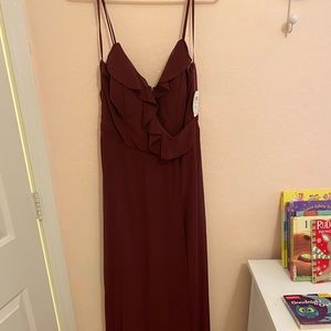 Windsor Maroon colored gown.